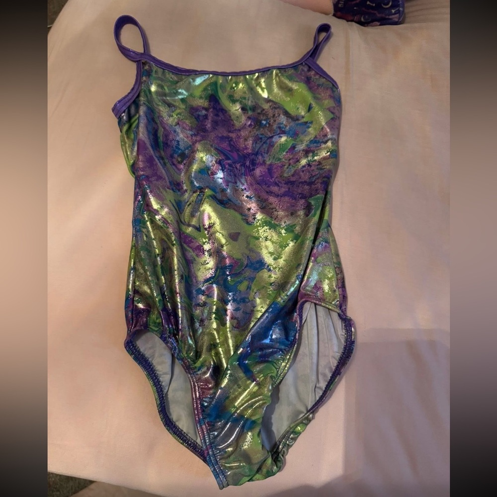 Motionwear Shimmering Purple and Green Bodysuit